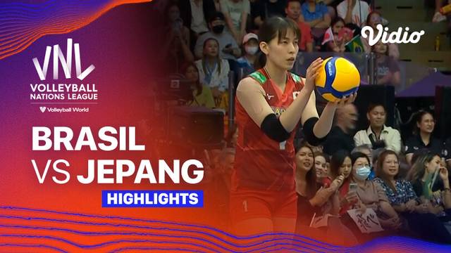 Semifinal: Brasil vs Jepang - Highlights | Women's Volleyball Nations League 2024