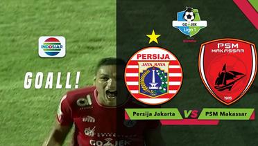 Gol Jaime Xavier - Persija Jakarta (2) vs (1) PSM Makassar | Go-Jek Liga 1 Bersama Bukalapak