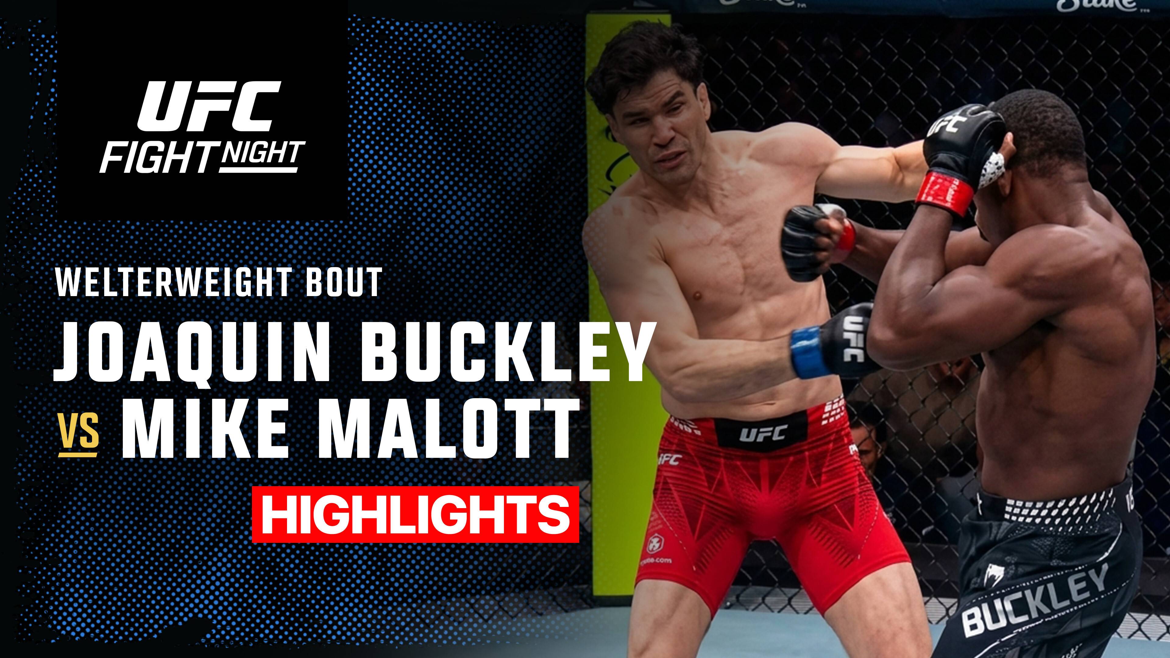 Joaquin Buckley vs Mike Malott - Welterweight Bout | UFC Fight Night