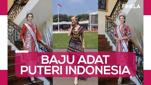 Pesona Puteri Indonesia Berbalut Busana Adat di Istana Negara