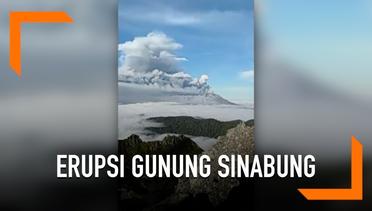 Rekaman Erupsi Gunung Sinabung dari Kamera Pendaki