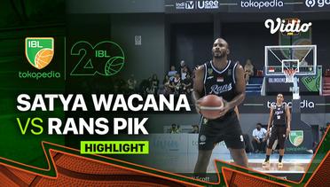 Highlights | Satya Wacana Salatiga vs RANS PIK Basketball | IBL Tokopedia 2023