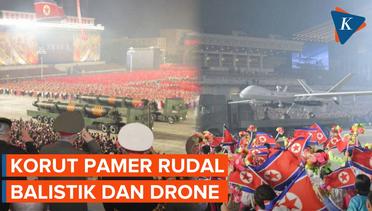 Korea Utara Pamer Rudal Balistik dan Drone pada Peringatan 70 Tahun Hari Kemenangan