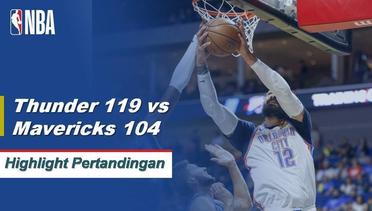 NBA | Cuplikan Pertandingan: Thunder 119 vs Mavericks 104 | 2019 NBA Preseason