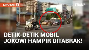 Tegang! Mobil Jokowi Hampir Ditabrak Motor