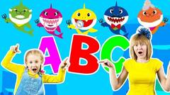 Shark ABC Song | Sing along with Anuta's family and baby shark | Song for kids | Anuta Kids Channel