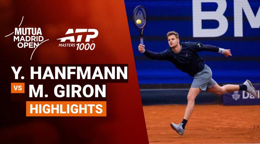 Yannick Hanfmann vs Marcos Giron - Round 1 (Court 8) | ATP 1000: Mutua Madrid Open 2026