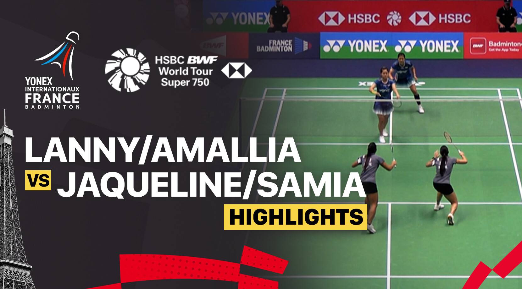 Lanny Tria Mayasari/Amallia Cahaya Pratiwi (INA) vs Jaqueline Lima/Samia Lima (BRA) - Women's Doubles Round of 32 | YONEX French Open 2025
