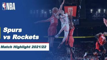 Match Highlight | San Antonio Spurs vs Houston Rockets | NBA Regular Season 2021/22
