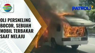 Kebocoran Oli Persneling, Sebuah Mobil Terbakar Saat Melaju di Jalan Jenderal Sudirman | Patroli