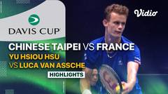 Chinese Taipei (Yu Hsiou HSU) vs France (Luca Van Assche) - Highlights | Qualifiers Davis Cup 2024