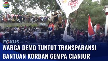 Ratusan Warga Demo di Depan Pemkab Cianjur, Tuntut Kejelasan Bantuan Gempa Cianjur | Fokus