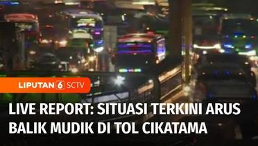 Live Report: Pantauan Terkini Arus Balik Mudik di Tol Cikampek Utama  | Liputan 6
