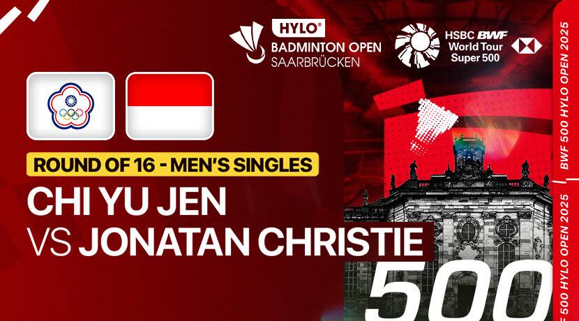 Chi Yu Jen (TPE) vs Jonatan Christie (INA) - Men's Singles Round of 16 | HYLO Open 2025
