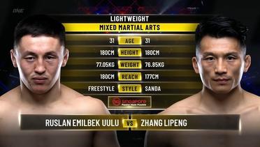 Ruslan Emilbek Uulu vs. Zhang Lipeng | ONE Championship Full Fight
