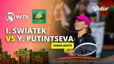 Iga Swiatek vs Yulia Putintseva - Highlights | WTA BNP Paribas Open 2024