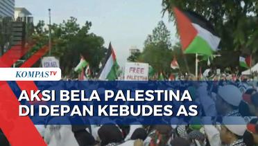 Majelis Ormas Islam Gelar Aksi Bela Palestina di Depan Gedung Kedubes AS di Jakarta