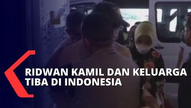 Tiba di Indonesia Usai Pencarian Eril, Ridwan Kamil dan Keluarga Langsung Menuju Rumah Dinas
