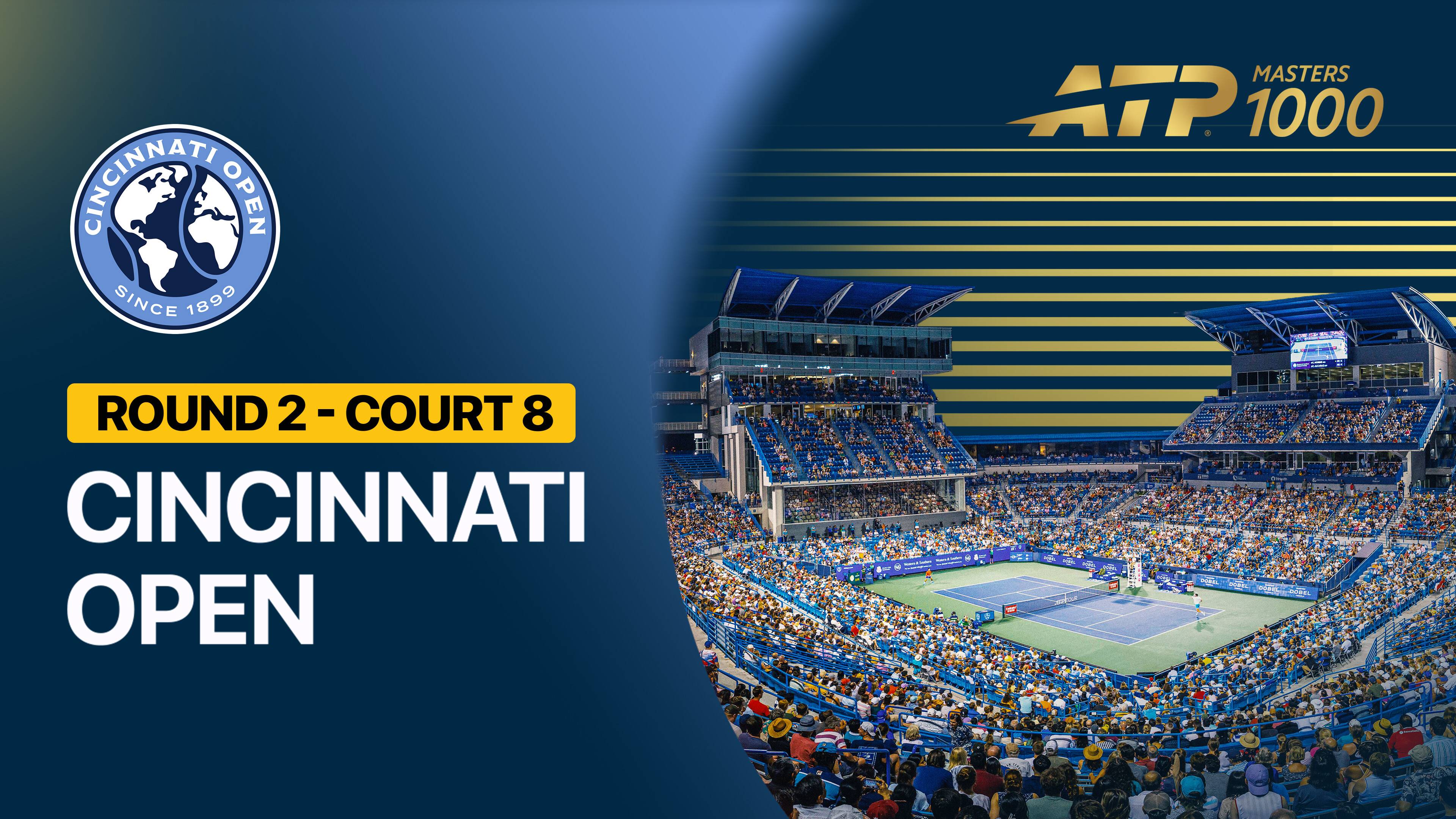 Terence Atmane vs Tomas Martin Etcheverry - Round 2 (Court 8) | ATP 1000: Cincinnati Open 2026