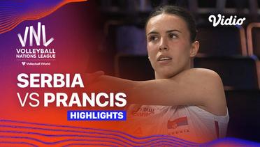 Serbia vs Prancis - Highlights | Women's Volleyball Nations League 2024