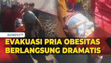 Dramatis! Evakuasi Pria Obesitas Berbobot 200 Kg Diangkut Pakai Pick Up ke RS
