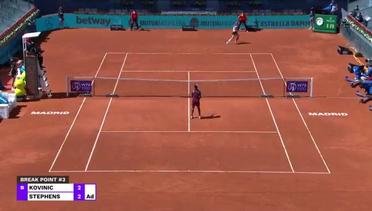 Match Highlights | Sloane Stephens 2 vs 0 Danka Kovinic | WTA Mutua Madrid Open 2021