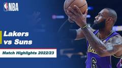 Match Highlights | Los Angeles Lakers vs Phoenix Suns | NBA Regular Season 2022/23