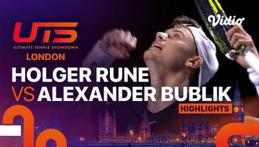 The Viking (Holger Rune) vs The Bublik Enemy (Alexander Bublik) - Highlights | Ultimate Tennis Showdown 2023