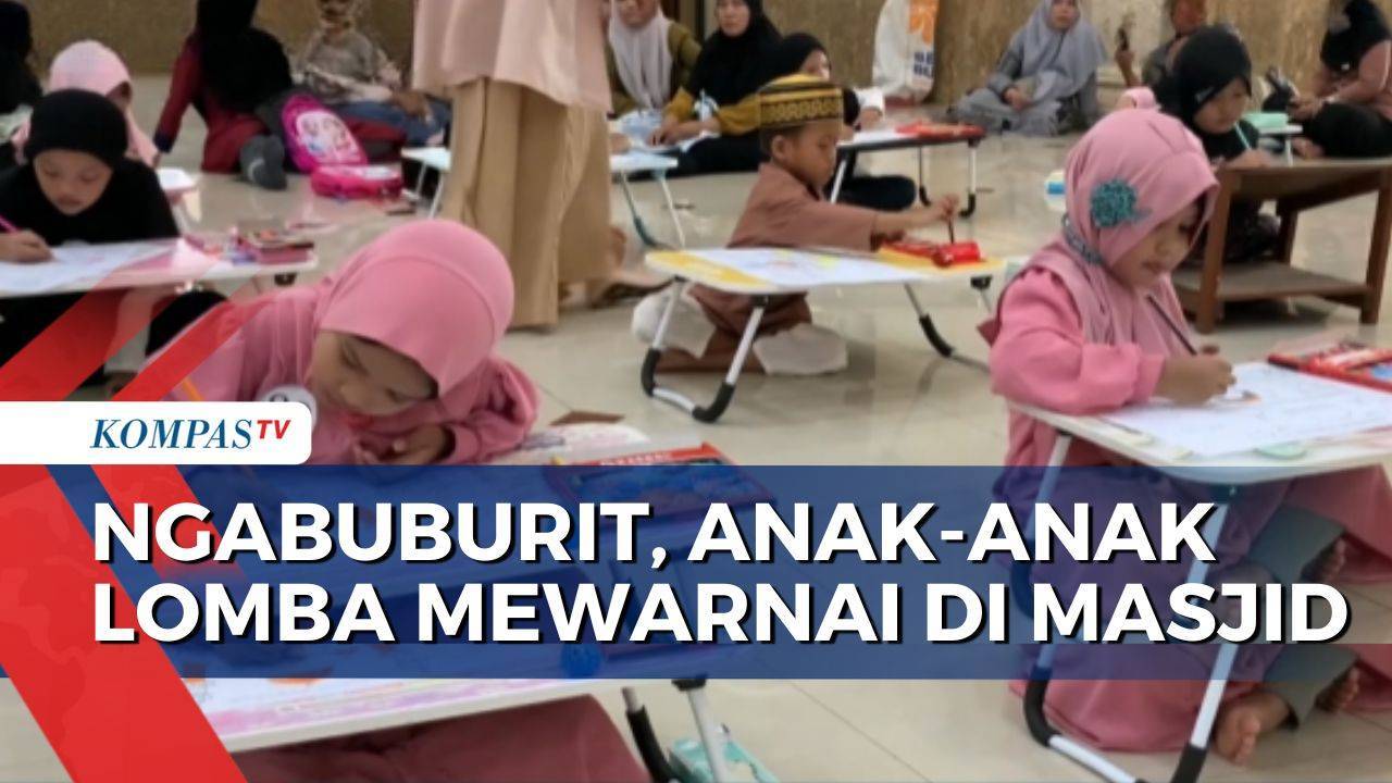 Jelang Buka Puasa, 72 Anak Ikuti Lomba Mewarnai di Masjid Raya Al Aqsha ...