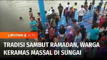 Tradisi Sambut Ramadan, Warga Keramas Massal di Sungai Cisandane | Liputan 6