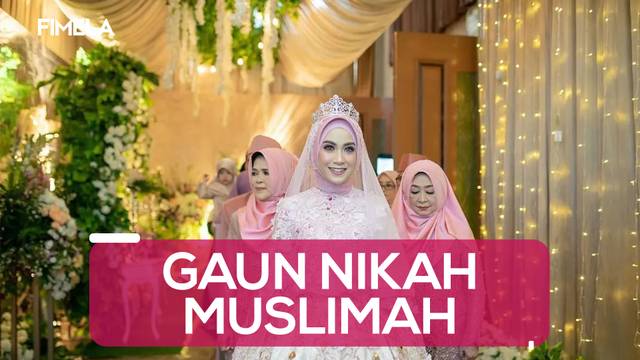 Inspirasi Gaun Pernikahan Muslimah ala Artis