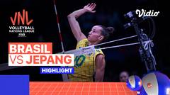 Match Highlights | Perempat Final: Brasil vs Jepang | Women's Volleyball Nations League 2022