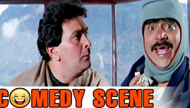 Laxmikant Berde And Rishi Kapoor Comedy Scene | Saajan Ki Baahon Mein | Rishi Kapoor, Raveena | HD