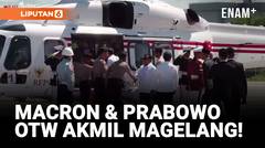 Detik-detik Prabowo & Macron Naik Helikopter Menuju Akmil Magelang