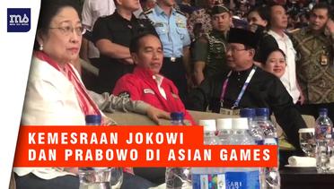 Kemesraan Jokowi dan Prabowo Nobar Pencak Silat di Asian Games 2018