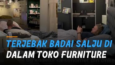 Terjebak di Toko Furniture, Pelanggan dan Karyawan Bebas Tidur di Kasur Baru
