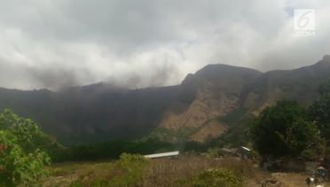 Lereng Gunung Rinjani Longsor Akibat Gempa Lombok 6,5 SR