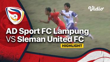 Highlight - AD Sport FC vs Sleman United | Liga 3 Nasional 2021/22