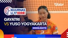 Perebutan Tempat Ketiga Putri: Gayatri vs Yuso Yogyakarta - Highlights | Kejurnas Bola Voli Antarklub U-17 2023