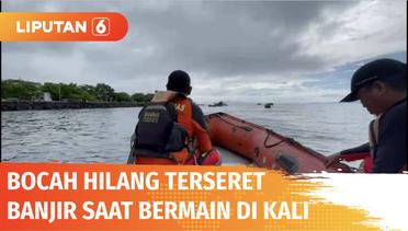 Bocah Hanyut Terseret Derasnya Arus Banjir di Ternate Saat Bermain Bersama Temannya | Liputan 6