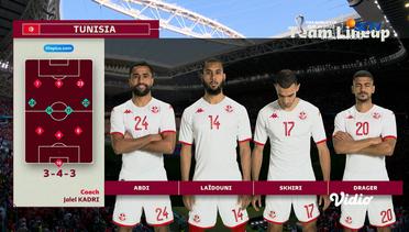 Line Up Pertandingan Tunisia vs Australia | FIFA World Cup Qatar 2022