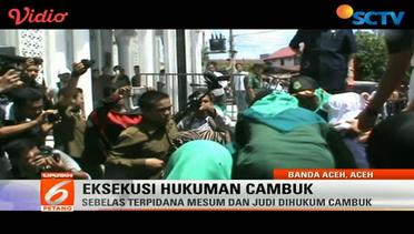 Eksekusi Hukuman Cambuk di Banda Aceh - Liputan 6 Petang