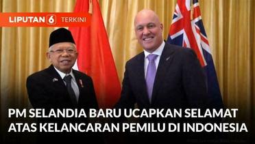 Lewat Wapres, PM Selandia Baru Ucapkan Selamat atas Kelancaran Pemilu di Indonesia | Liputan 6
