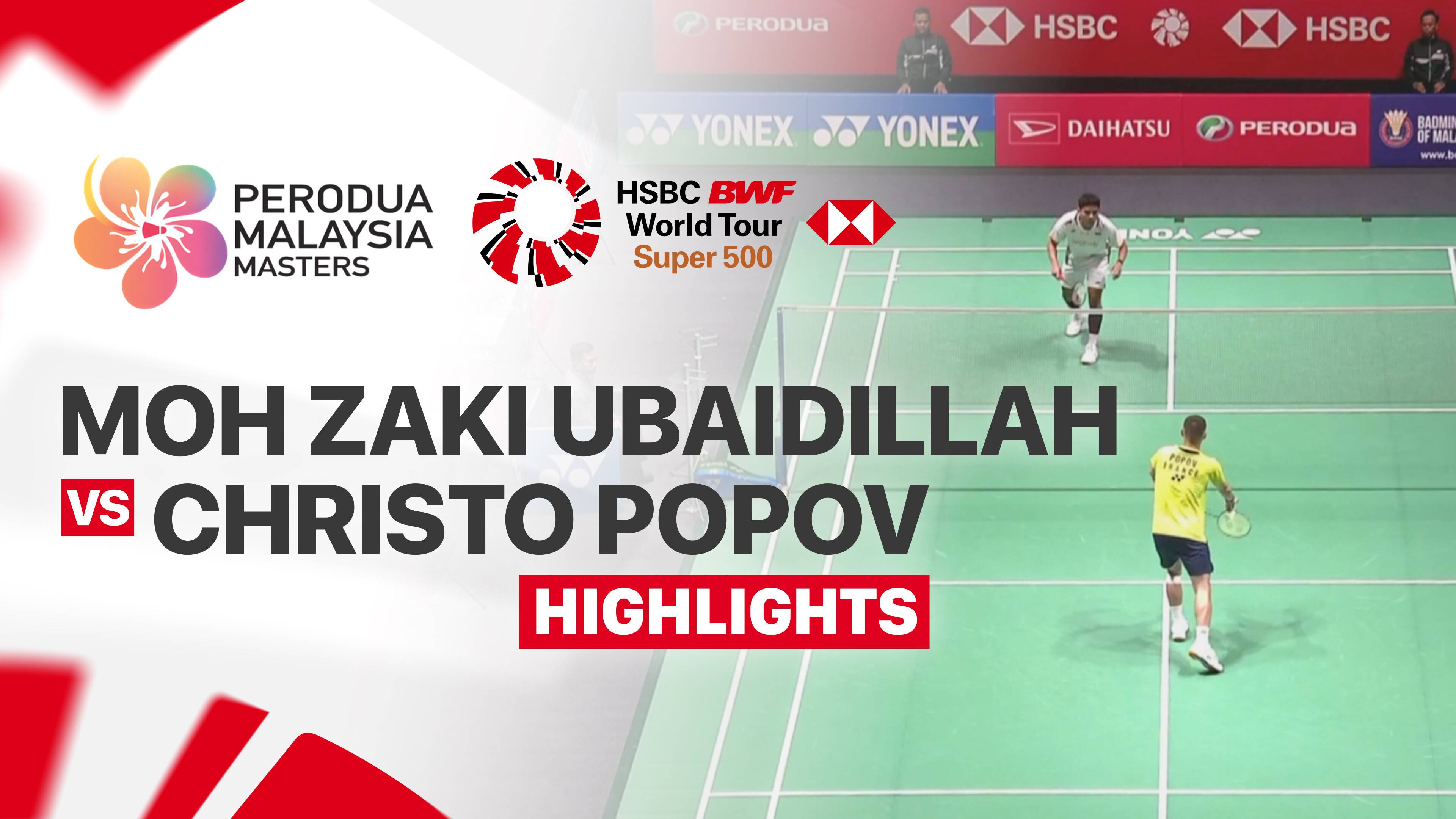 Moh Zaki Ubaidillah (INA) vs Christo Popov (FRA) - Men's Singles Quarterfinals | PERODUA Malaysia Masters 2026