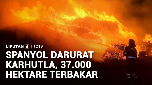 Spanyol Darurat Karhutla, 37.000 Hektare Terbakar | Liputan6