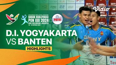 Putra: D.I. Yogyakarta vs Banten - Highlights | Babak Kualifikasi PON XXI Bola Voli
