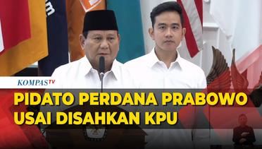 Pidato Perdana Prabowo-Gibran usai Sah Ditetapkan KPU jadi Pemenang Pilpres