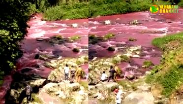 Heboh! Air Sungai Tiba-tiba Berubah Merah Seperti Darah di Medan | Sungai Bah Bolon Pematangsiantar