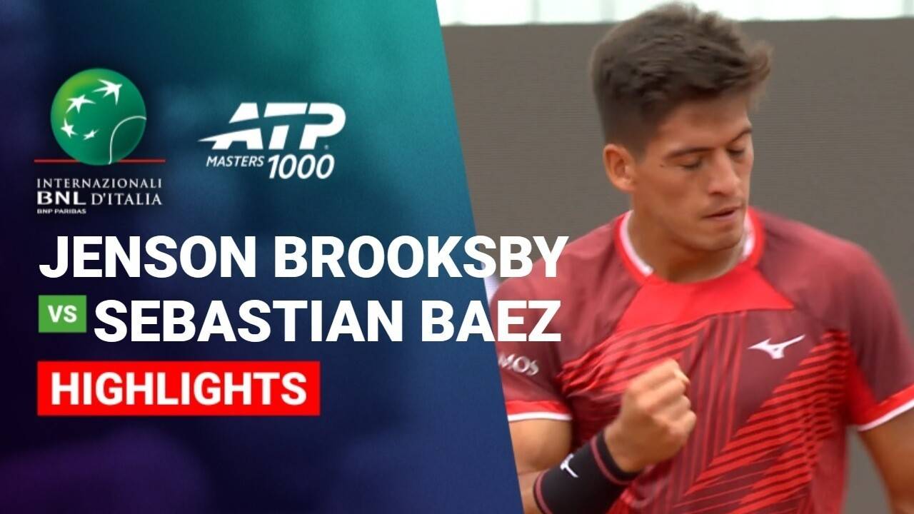 Jenson Brooksby vs Sebastian Baez - Round 1 (BNP Paribas Arena) | ATP 1000: Internazionali BNL d'Italia 2026