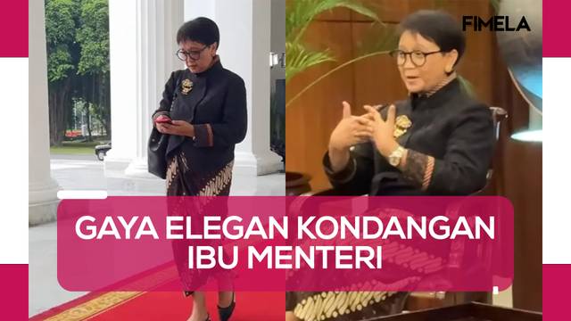 Gaya Elegan Menlu Retno Marsudi Kondangan ke Brunei Darussalam